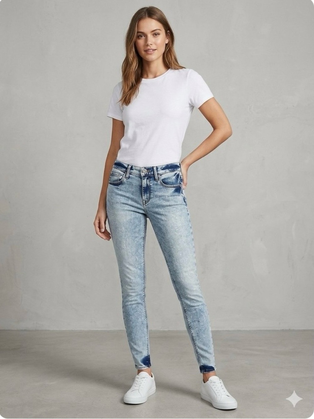 Express Light Blue Skinny Jeans for Women